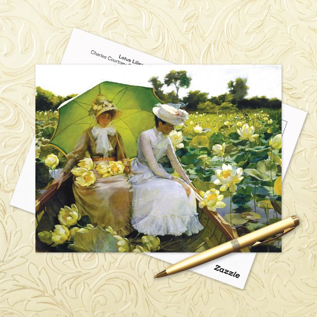 Lotus Lilies Charles Courtney Curran Postcard (Creator Uploaded)