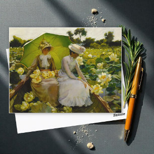 Lotus Lilies, Charles Curran Postcard