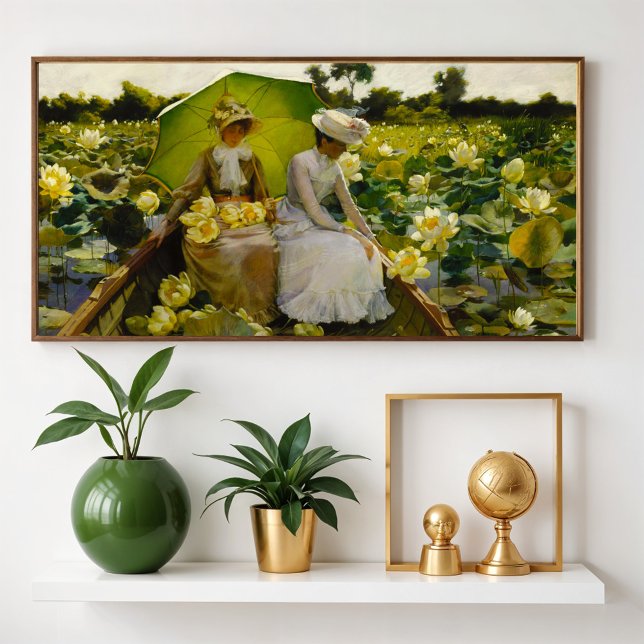 Lotus Lilies, Fine Art by Charles Curran Poster (Creator Uploaded)