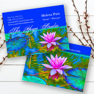 Lotus Lily Flower - Yoga Studio, Spa, Beauty Salon Business Card
