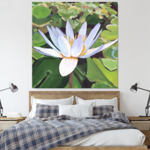 Lotus Lily Large Floral Canvas Print