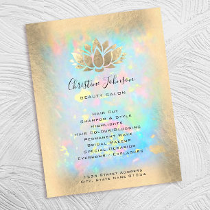 lotus logo on opal background flyer