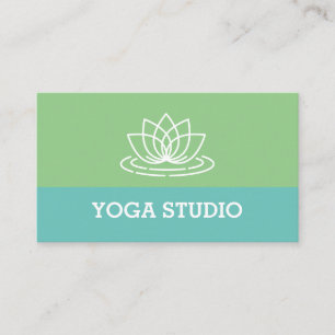 Lotus Logo Yoga Studio business card template