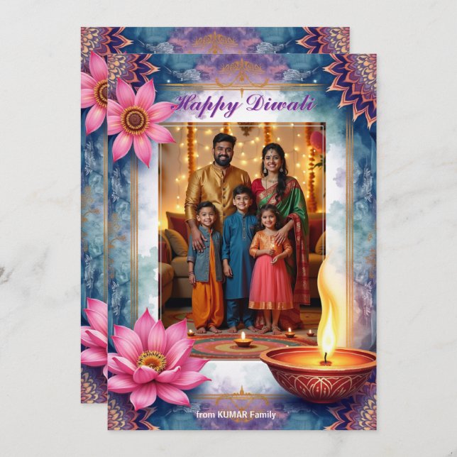 Lotus Lounge Diwali Greeting Card (Front/Back)