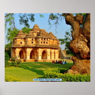 Lotus Mahal, Vijayanagara, India Poster