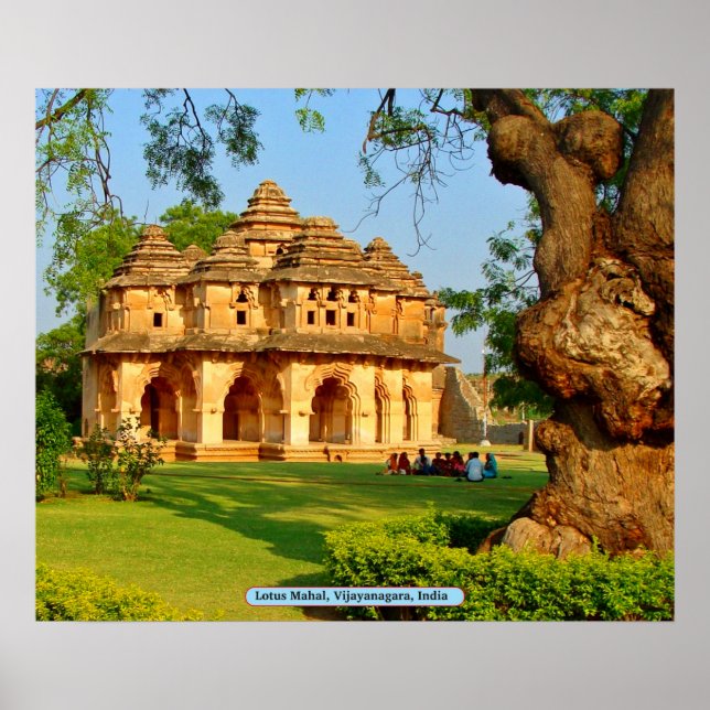 Lotus Mahal, Vijayanagara, India Poster (Front)