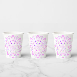 Lotus Mandala Design Paper Cups