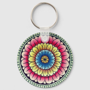 Lotus Mandala Key Ring