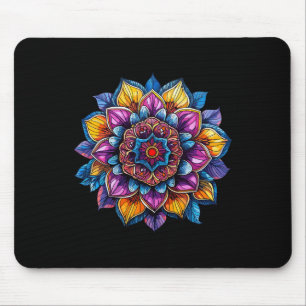 Lotus Mandala Sacred Geometry Mouse Pad