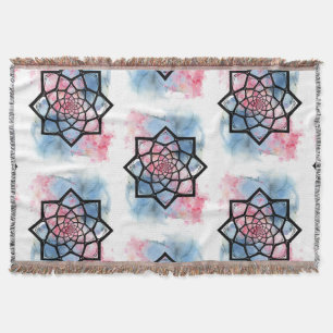 Lotus Mandala Throw Blanket