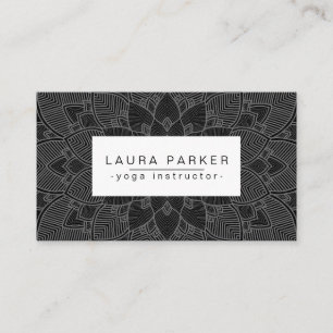Lotus Mandala Yoga Instructor Meditation Fitness Business Card