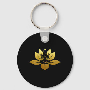 Lotus Meditation - International Yoga Day Ckprint Key Ring