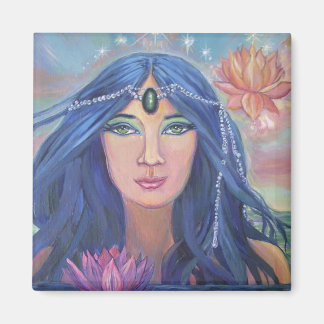 Lotus Mermaid Magnet - By Susan Rodio Art