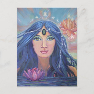 Lotus Mermaid - Postcard BySusan Rodio Art