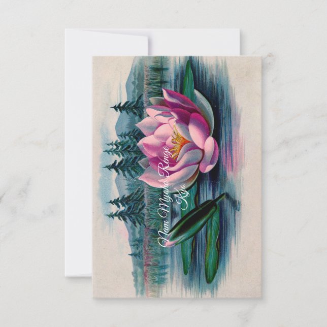 Lotus Nam Myoho Renge Kyo Buddhist Card (Front)