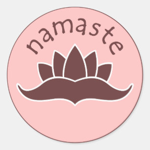 Lotus Namaste Classic Round Sticker