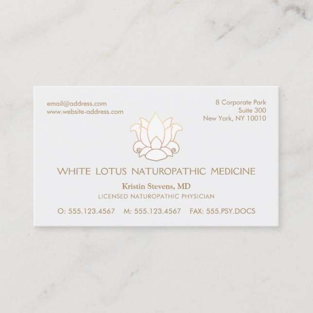 Lotus Naturopathic Physician Appointment Card (Front)