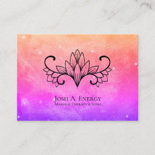 *~* Lotus Nebula Galaxy Universe Pink Lavender Business Card