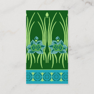 LOTUS NOUVEAU: BLUE GREEN SCENE BUSINESS CARD