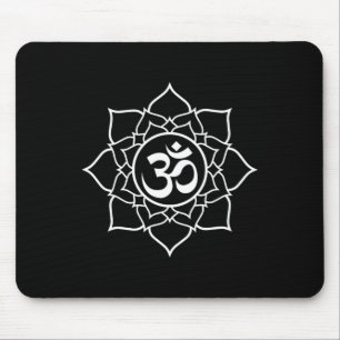 Lotus Ohm Om Symbol Yoga Beginners Meditation Desi Mouse Pad