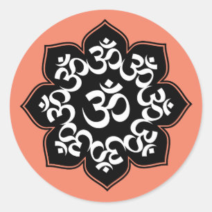 Lotus OM Design Classic Round Sticker
