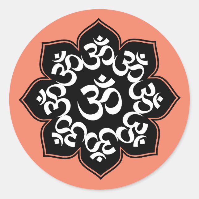 Lotus OM Design Classic Round Sticker (Front)