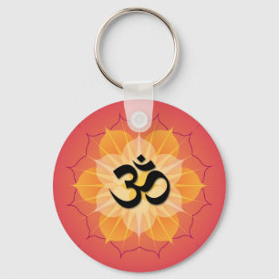 Lotus Om Key Ring