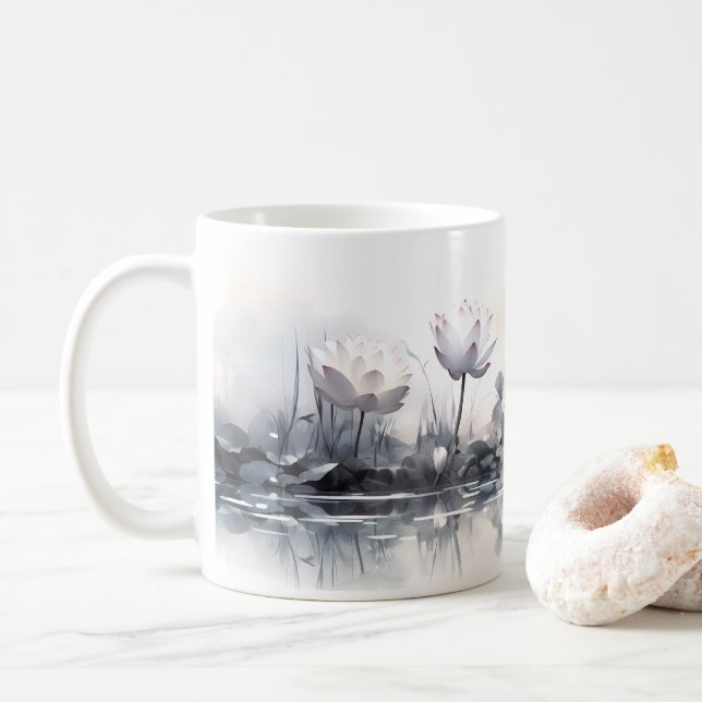 Lotus On The Water Coffee Mug (With Donut)