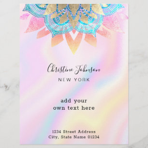 lotus pastel colors beauty professional flyer