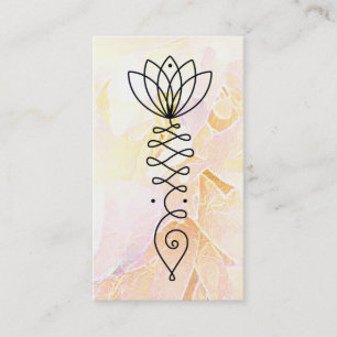 *~* Lotus Pastel  Peony Healer Massage Reiki Yoga Business Card