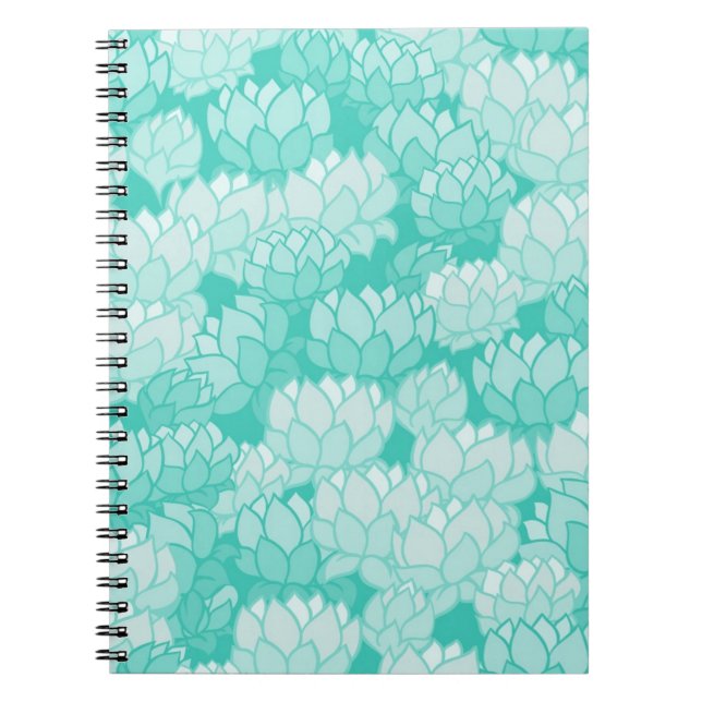 Lotus pattern 2 spiral notebook (Front)
