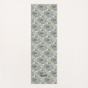 Lotus Pattern custom monogram yoga mat