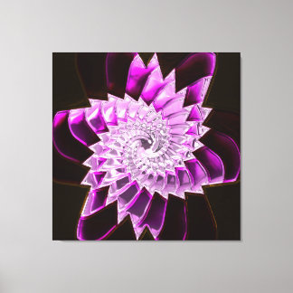 Lotus Pattern Glass Art 1A Canvas Print