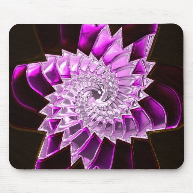Lotus Pattern Glass Art 1A Mousepad (Front)