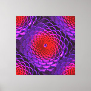 Lotus Pattern Glass Art 3A Canvas Print
