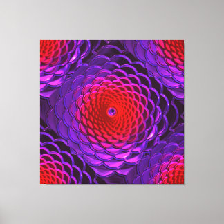Lotus Pattern Glass Art 3A Canvas Print