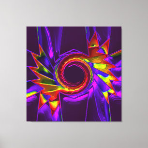 Lotus Pattern Glass Art 4 Canvas Print