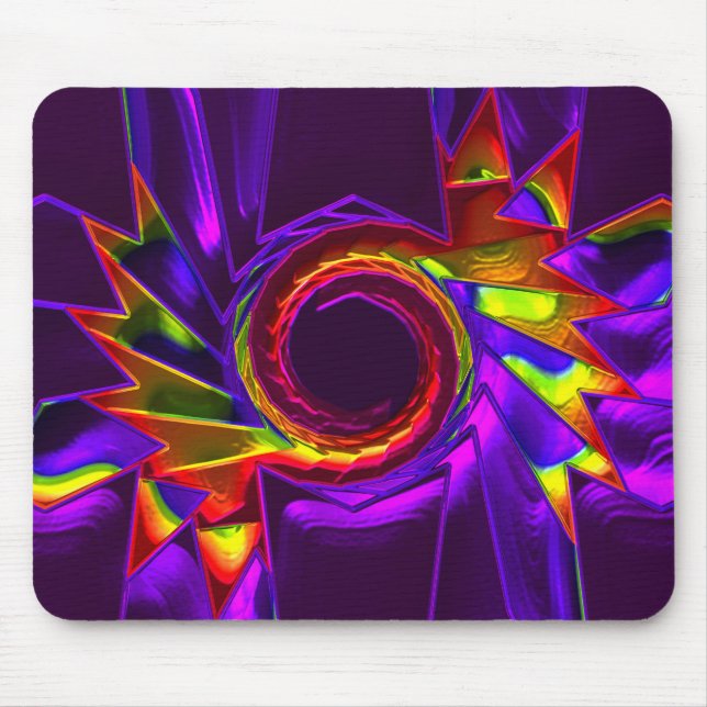 Lotus Pattern Glass Art 4 Mousepad (Front)