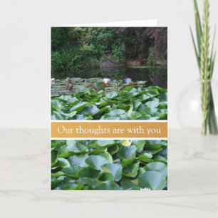 Lotus Peaceful Garden Condolences Sympathy Card