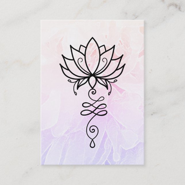 *~* Lotus Peony Nirvana Sacred Geometry Business Card (Front)
