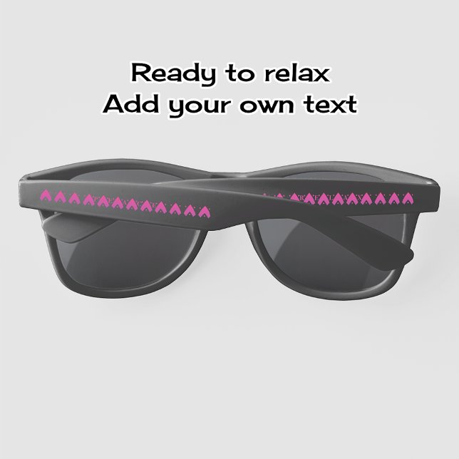 Lotus petal pink pattern and text sunglasses (Creator Uploaded)