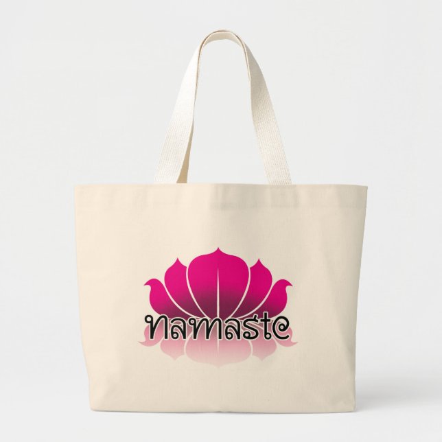 Lotus Pink Large Tote Bag (Front)
