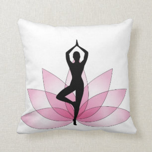 Lotus pink white yogi yoga zen mediation stillness cushion