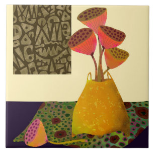 Lotus Pod Ceramic Kitchen Tile