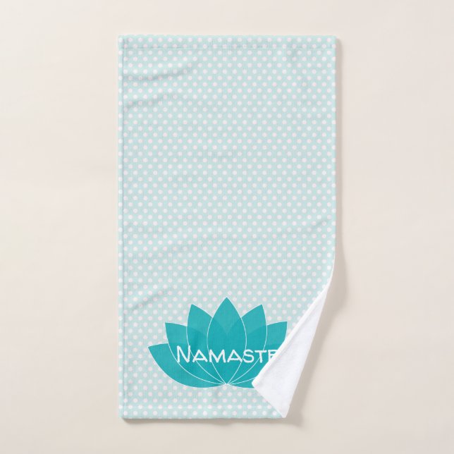 Lotus Polka Dot Yoga Exercise Hand Towel (Hand Towel)