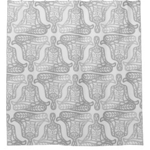lotus pose mono shower curtain