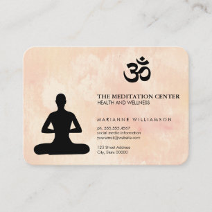 Lotus Pose Om Icon Business Card