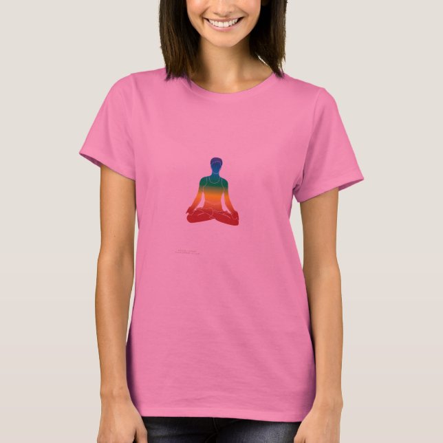 Lotus Position - Chakra Colours T-Shirt (Front)