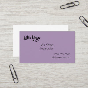 Lotus Purple Business Cards