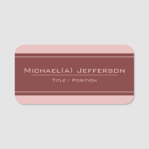 Lotus Red & Soft Blush Pink: Elegant, Unique Combo Name Tag